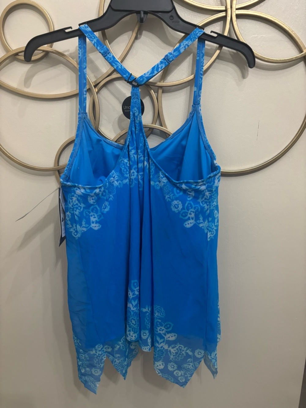 Blue Floral Racerback Tankini - Picture 3 of 7